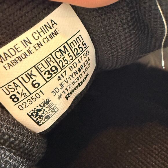 Reebok Legacy Lifter Women's 8.5 Black White Weightlifting Shoes Hook & Loop - Picture 10 of 11